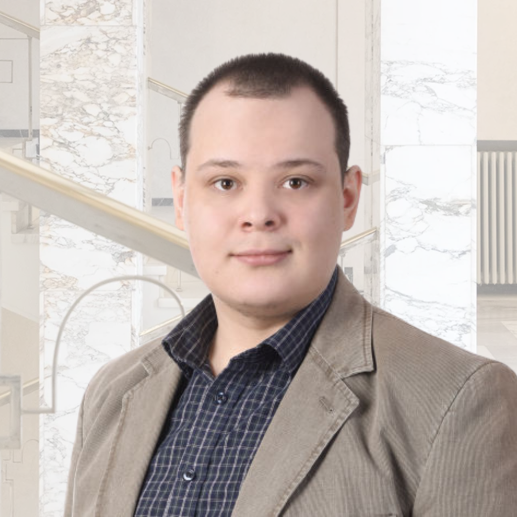 Teo Rautio eduskuntataustalla